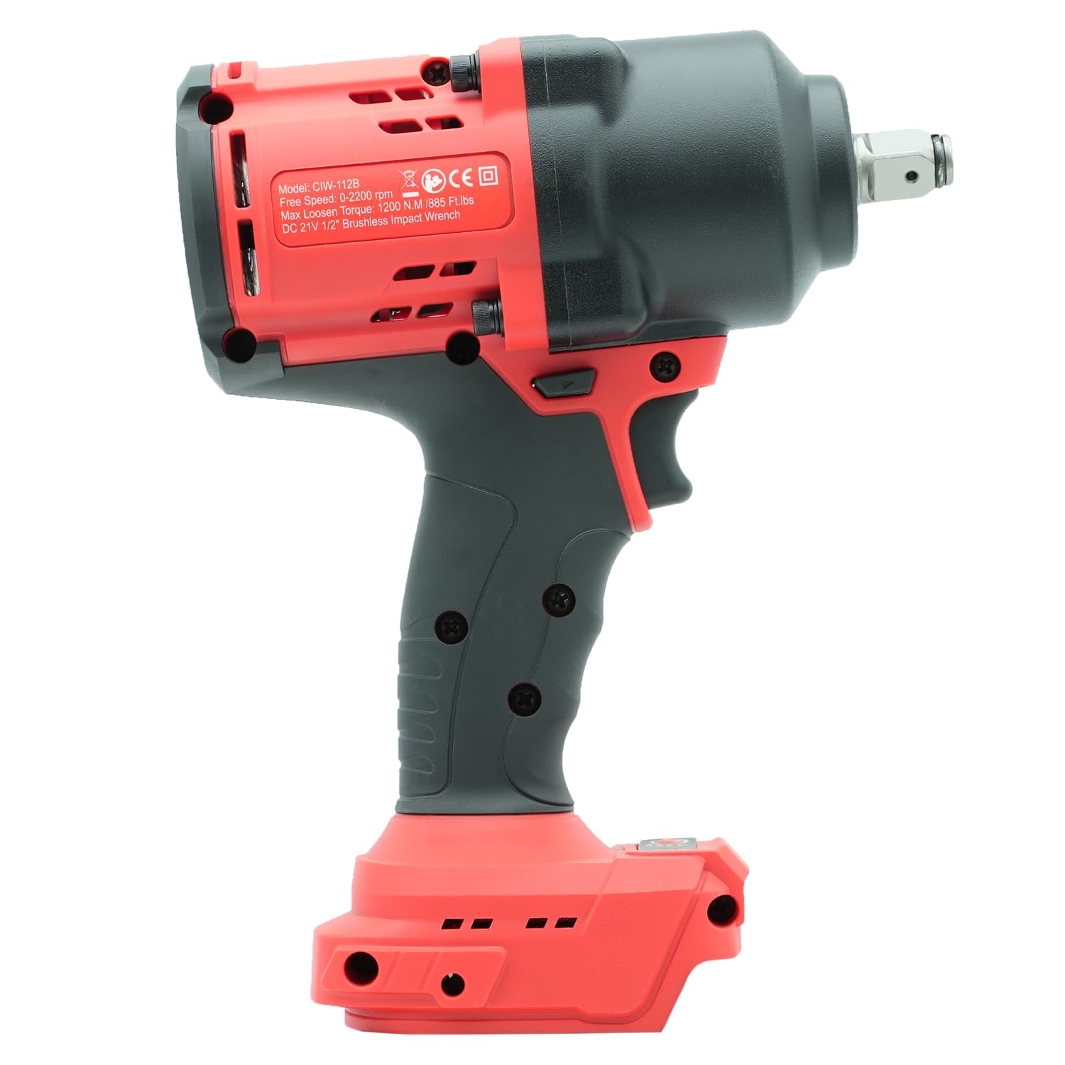 BESWELL CIW-112B1 Avvitatore a percussione senza fili da 1/2" per batteria Makita 18 V, avvitatore a percussione elettrico senza spazzole ad alta coppia, avvitatore a percussione con velocità a 4