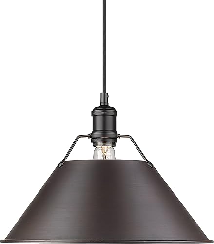 Vista 16 de Golden Lighting 3306-L CH-NVY Colgante Orwell, cromado con pantalla azul marino Cromo con pantalla azul marino