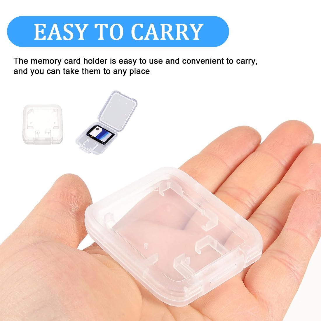 12 Pezzi Custodia per Scheda di Memoria Custodia per Schede SD Trasparente, Memoria Storage Custodia,Memoria Storage Custodia, Custodia per Schede SD per SD MMC MicroSD