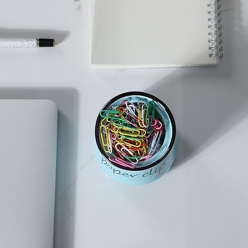 Miniatura 8 de Farmhouse - Soporte para clips de papel, organizador dispensador de clips de cerámica para escritorio, lindo soporte de alfileres de oficina, 12