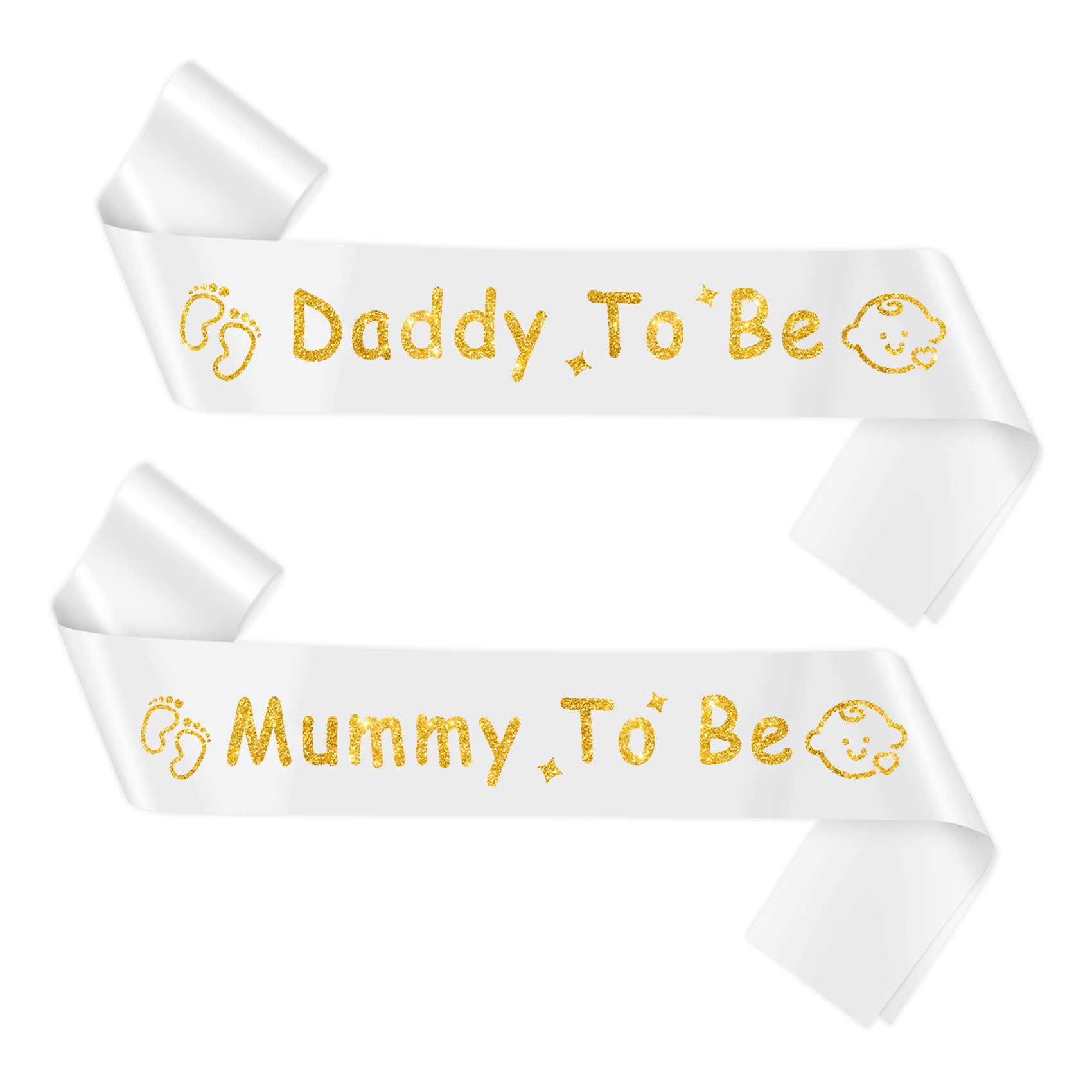 Mummy to Be Sash Baby Shower Sash Daddy to Be Party Decorations White Mum to Be Baby Gender Reveal Gifts New Mum Gifts New Parents Gifts Baby Shower Decor Pregnancy Gifts for Mother