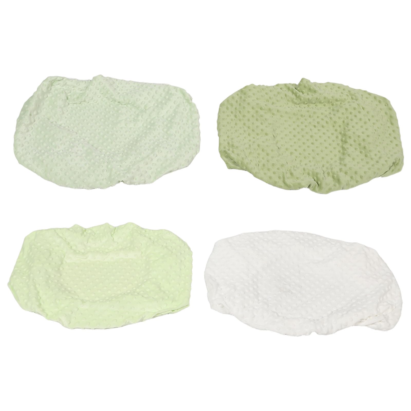 4 Piezas Funda para Cambiador de Pañales de Felpa Suave y Lavable para Cunas y Moisés, Tamaño Compacto 60x35 Cm, Adecuado para Espacios Pequeños y Recién Nacidos