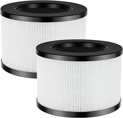 Paquete de 2 filtros de repuesto para purificador de aire TZ-K1 compatibles con Purificador de aire ToLife TZ-K1 y AROEVE MK01 MK06, filtro H13 True