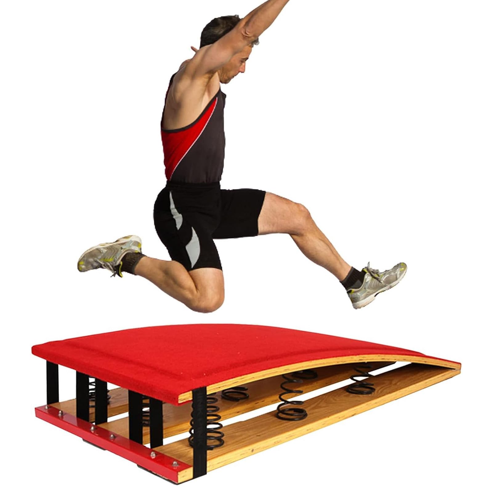 ZARBAILRE High Bounce Springboards, Professional Thickened Adults Powerboard Sport Equipment, Big Hard Wood Gymnastic Springboard for Gymnastics Beam/Vault