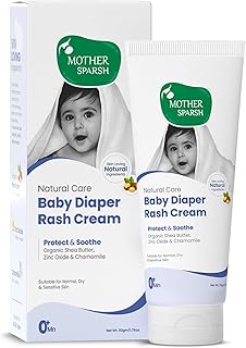 Mother Sparsh Natural Care Baby Diaper Rash Cream-50g | Diaper Rash Cream for Babies with Chamomile, Shea Butter & Zinc Oxide | Protects & Soothes Newborn Sensitive Skin-picture-16