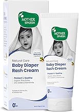 Mother Sparsh Natural Care Baby Diaper Rash Cream-50g | Diaper Rash Cream for Babies with Chamomile, Shea Butter & Zinc Oxide | Protects & Soothes Newborn Sensitive Skin