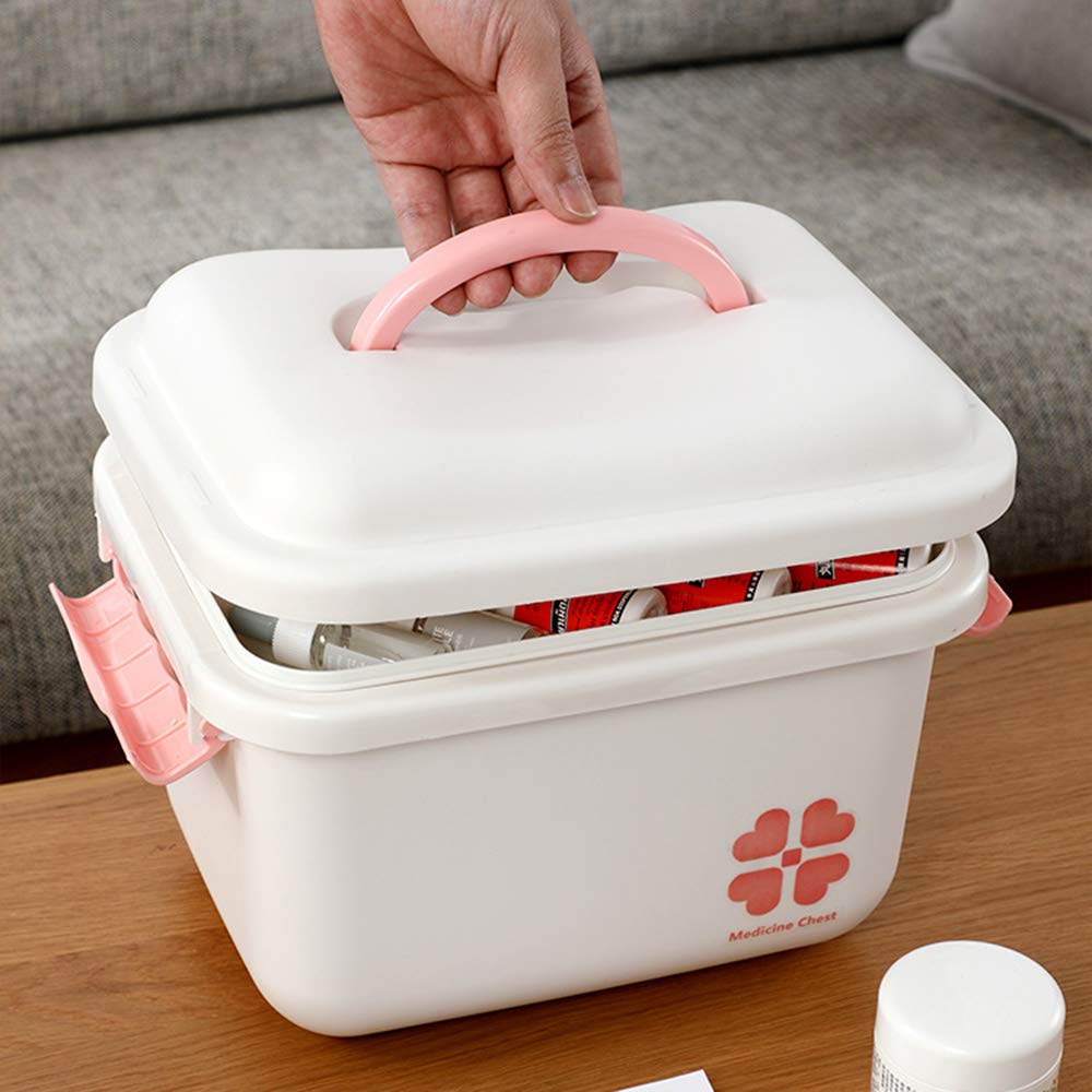 Pudełko do przechowywania leków Plastikowe pudełko do przechowywania, apteczka pierwszej pomocy, pojemnik na leki, organizer tabletki, przenośny, wielofunkcyjny użytku domowego, 3,5 l(3.5L)