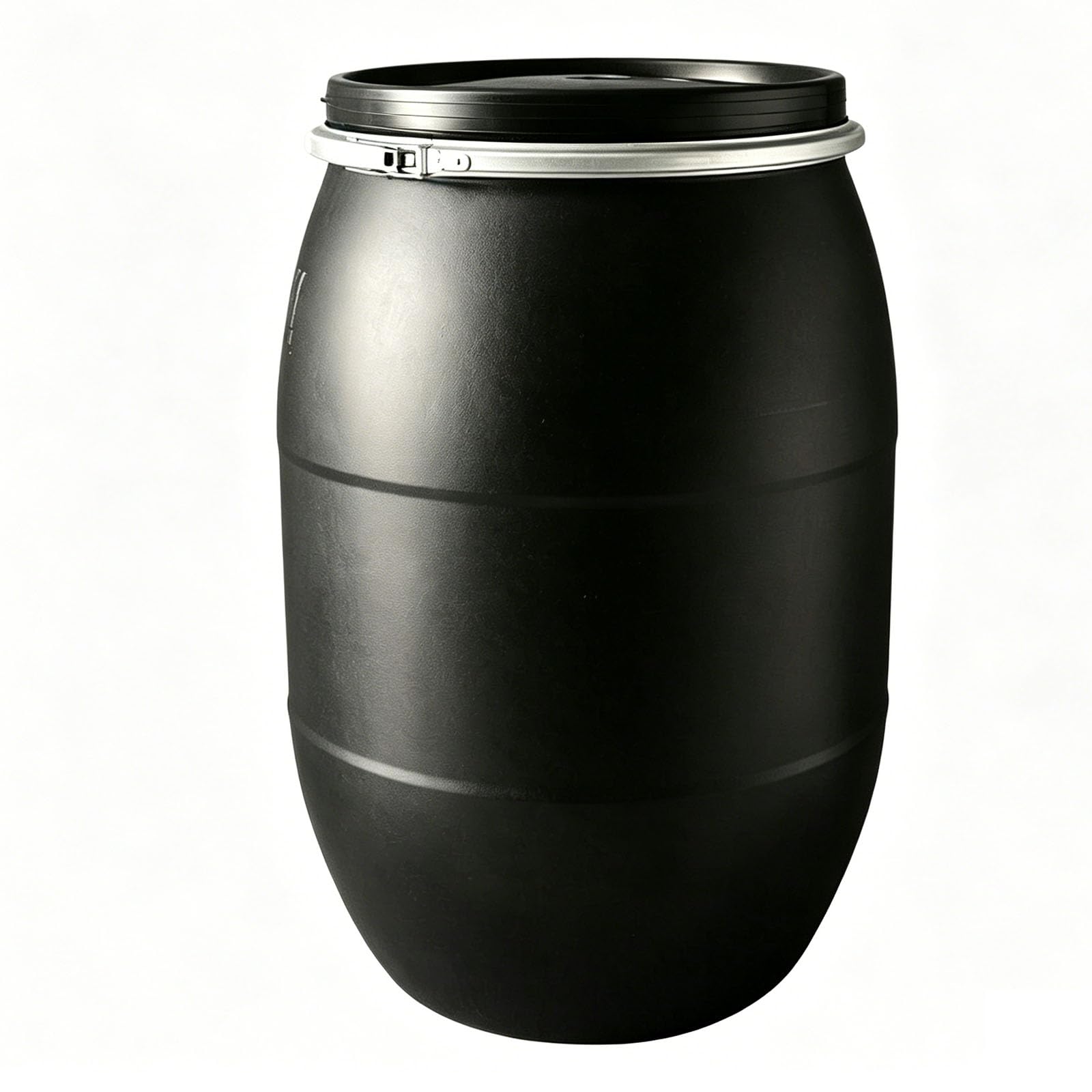 XUHCLY Water Storage Barrel,Water Tank,Large Plastic Blue Open Top Storage Barrel Drum keg,Water Storage Containers,Food Grade Plastic Container with Lid for Shipping(Size:120L,Color:Black)