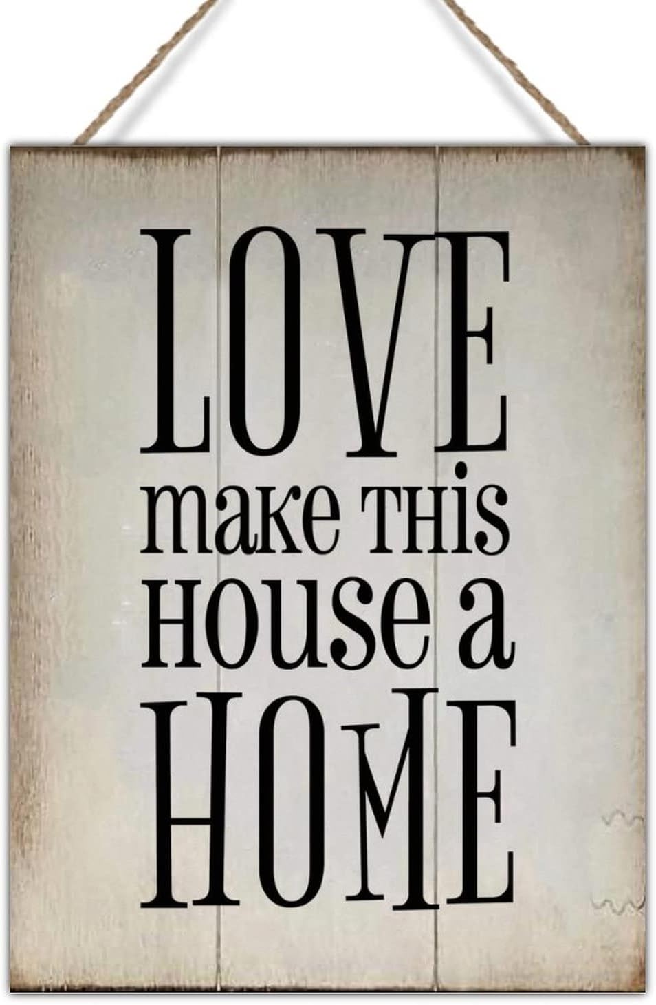 Wood Sign with Quotes Love Make This House A Home Wood Wall Plaques Bible Verse Motivational Quote Wood Wall Art Plaque Vintage Sign Plaque 18x24in Birthday Gift to Friends