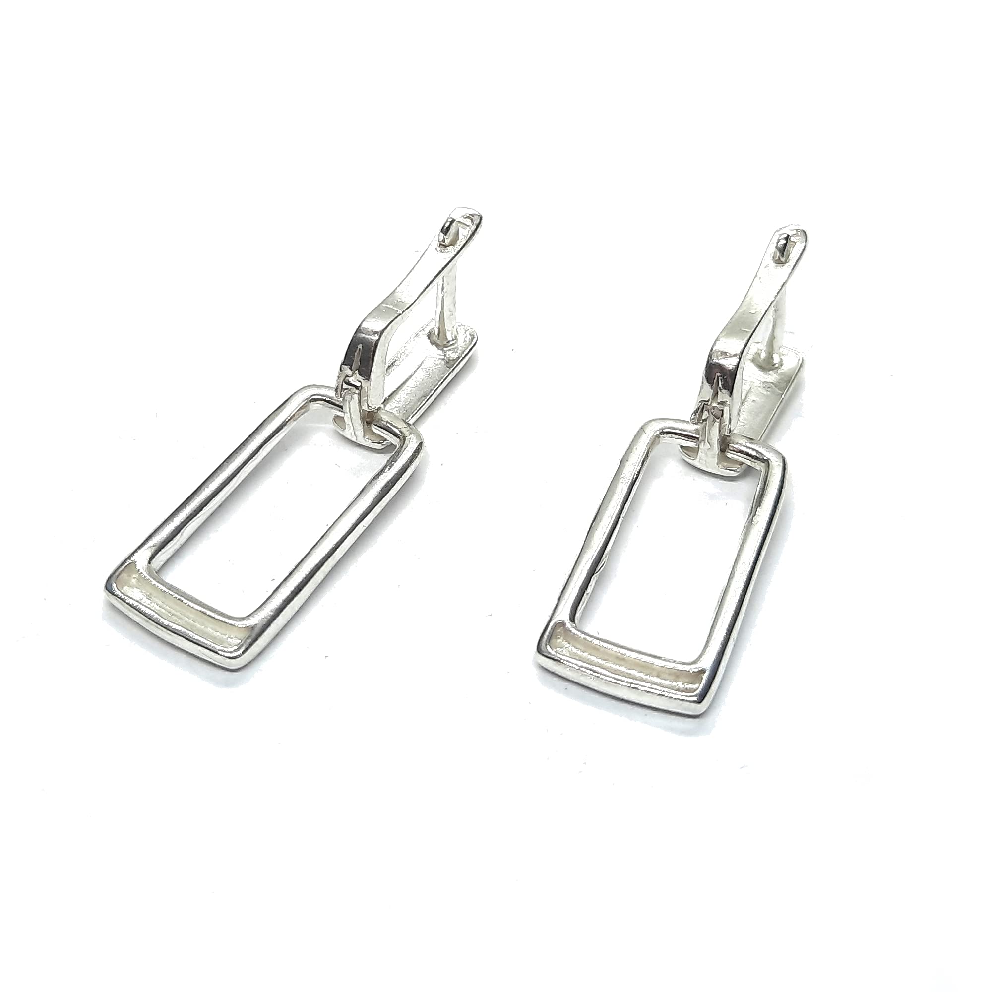 Pendientes colgantes de plata esterlina maciza con sello de 925