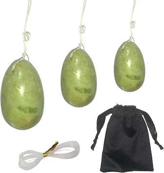 Yoni Eggs 3PCS Kegel Eggs, Ben Wa Balls for Women, Jade Kegel Eggs for Women Tightening Exercise Set