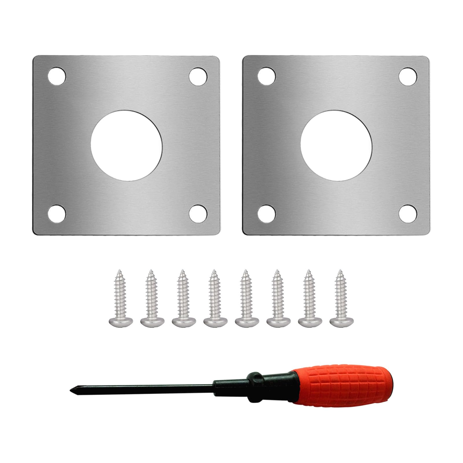 Caisses de Protection pour Nichoir 28 mm en Acier Inoxydable avec 8 vis et Tournevis 2 Pièces
