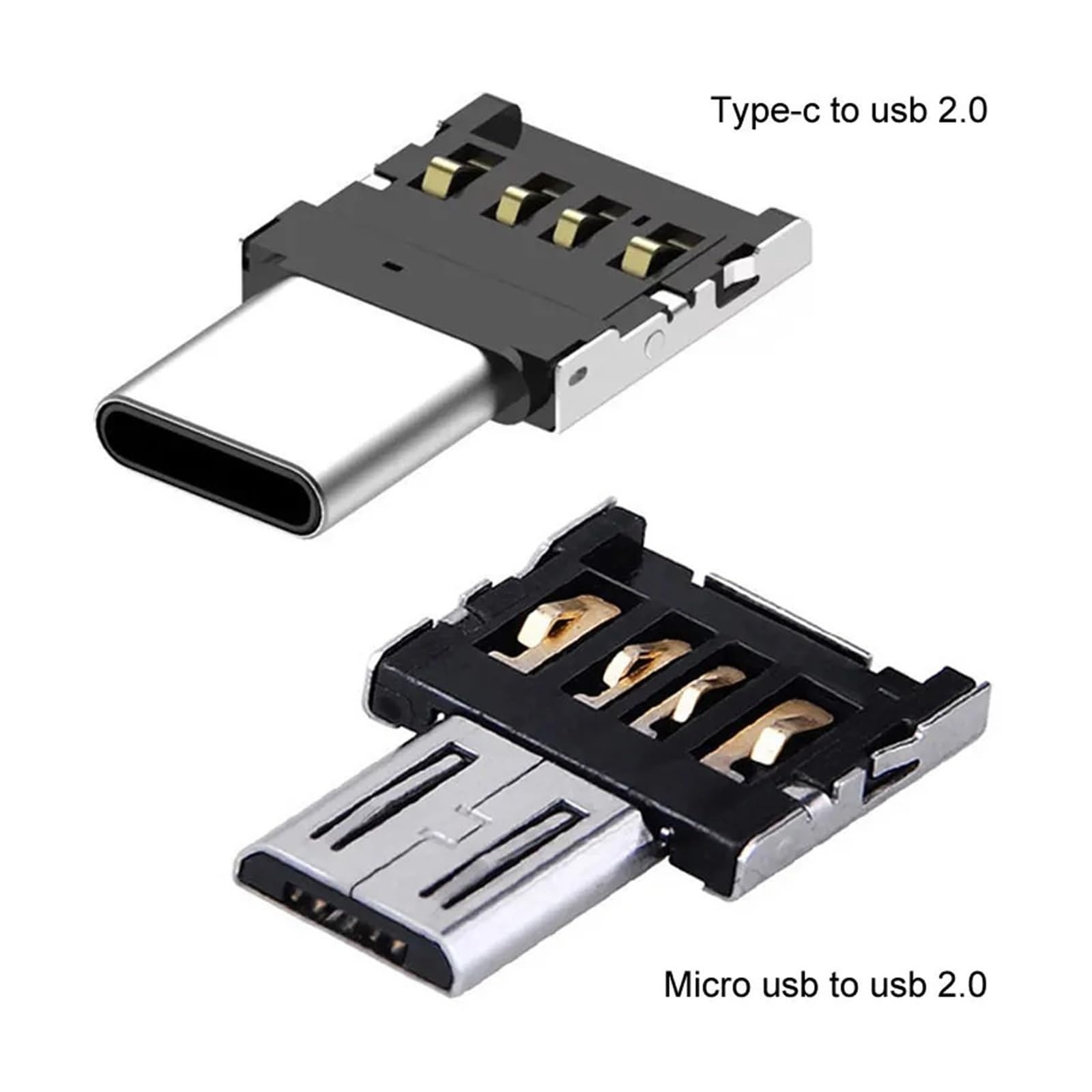Adaptador USB C a USB 2.0 OTG macho conector hembra para Android (2X Type-C)