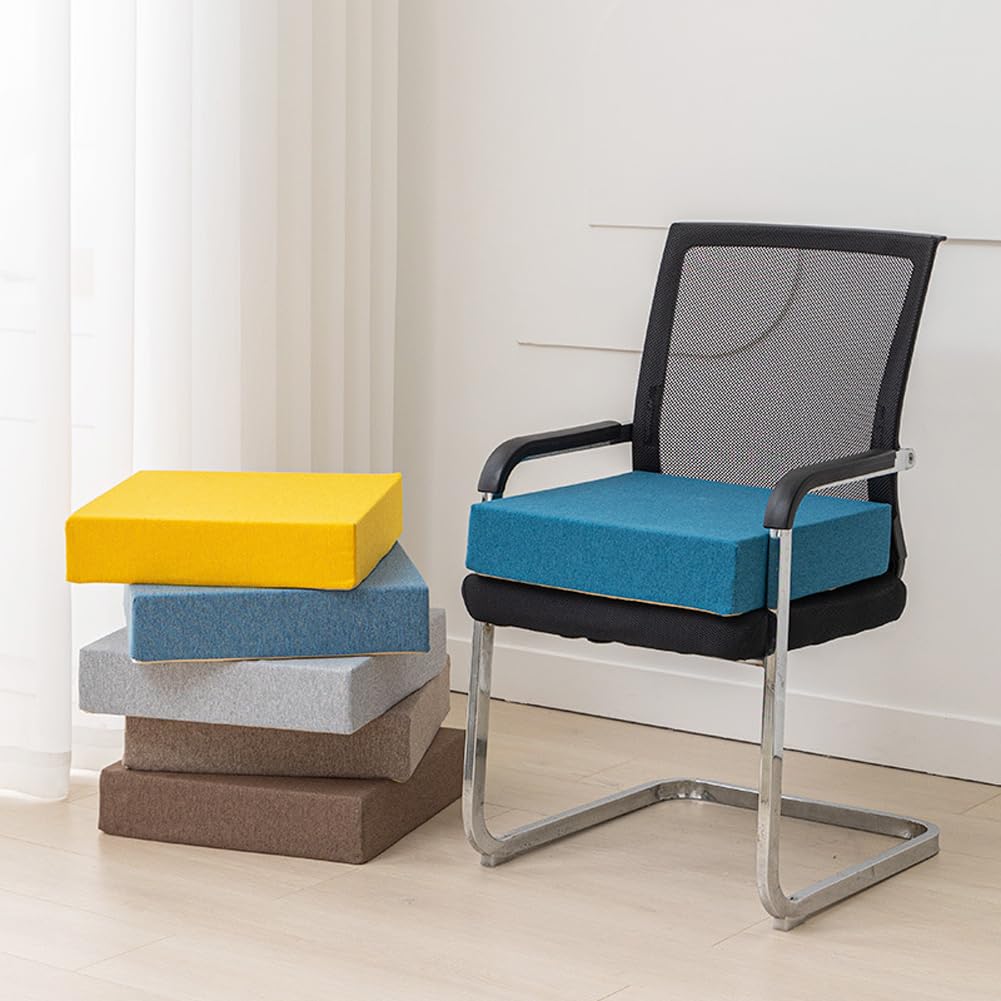 Cuscino quadrato extra spesso, per sedia, 40/45/50 cm, cuscino rialzato per sala da pranzo, giardino e uso interno, comodo cuscino di supporto (beige, 45 x 45 x 5 cm)