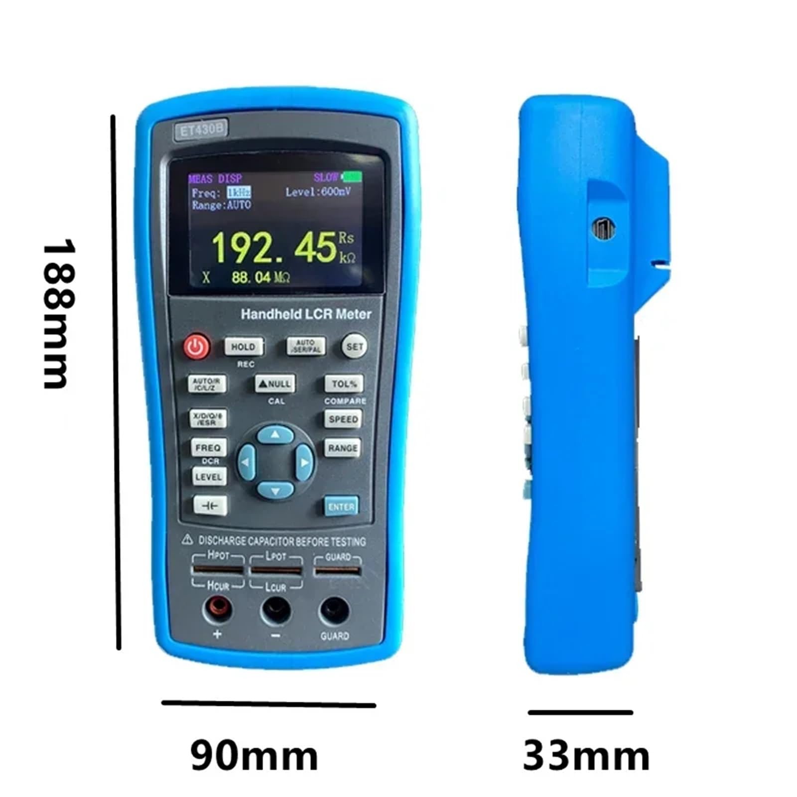 Medidor LCR, Medidor LCR profesional, probador East ET430 ET432 ET433, de resistencia, inductancia y capacitancia puente digital portátil(ET432 and SMD BAG)