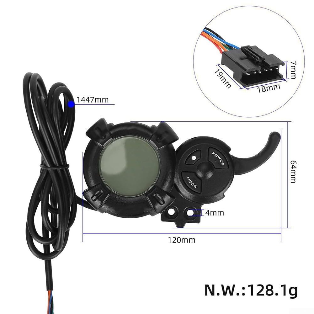 Minimotors Accélérateur pour trottinette électrique avec écran LCD EY3 Compatible avec Dualtron Thunder et modèles de scooters associés