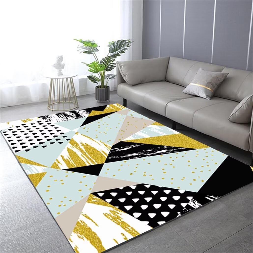 Tapis de chambre doux hypoallergénique bleu canard 160x210 cm tapis anti-acariens