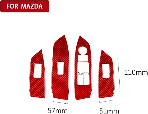 Miniatura 8 de rrx Cubierta de marco de panel interior de fibra de carbono compatible con Mazda CX-5 CX5 CX 5 2 Gen. KF 2017-2022 (marco de panel de elevación de