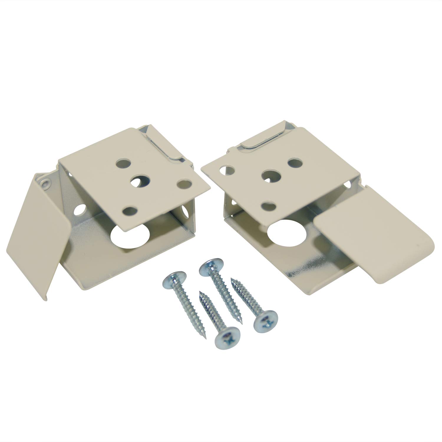 Blind Brackets for 1" X 1 1/2" Headrail (1 Pair with 4 Screws) Ivory