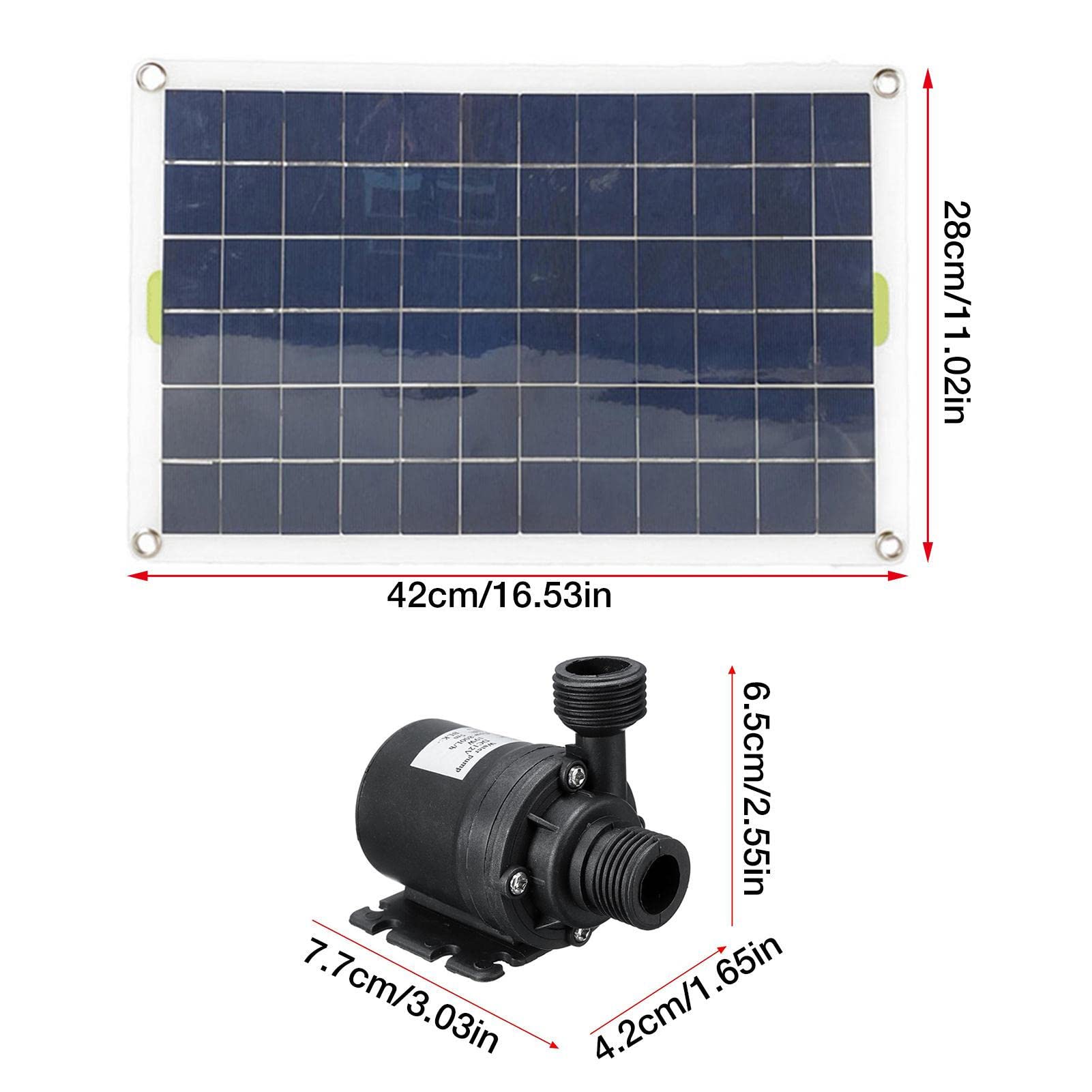 Pompa solare per fontana per uccelli | Pompe per acqua da giardino | e stagno - Pompa sommergibile per irrigazione esterna, fontana per uccelli a energia solare 30 W per stagno, piscina