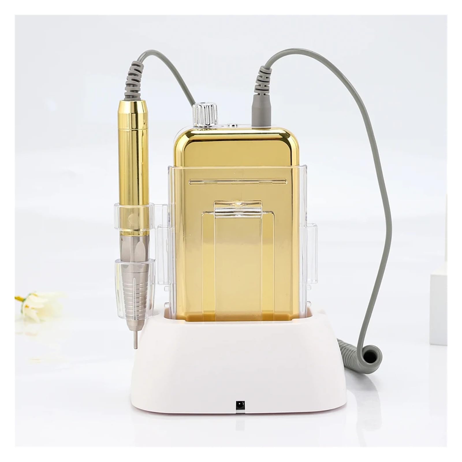 Trapano per unghie, Trapano for unghie elettrico ricaricabile con motore brushless da 85 W e 35000 giri/min, base di ricarica(Heart)