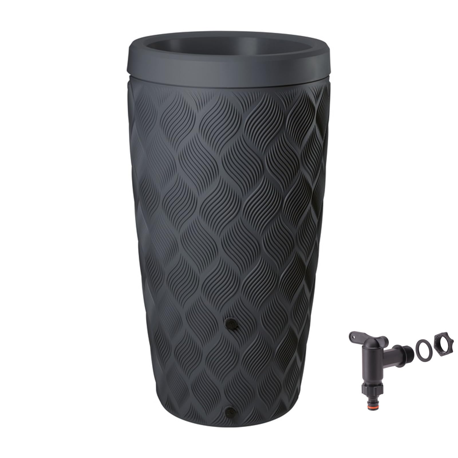 Regenwassertank 240L Regentonne mit Pflanzschale | mit Wasserhahn | 5 Farben