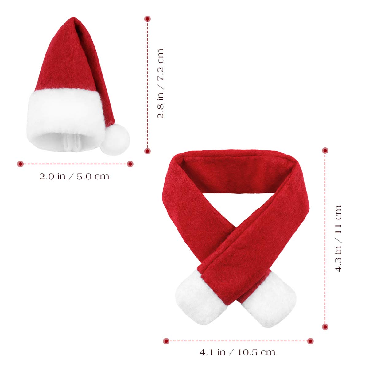 Set Di Cappello E Sciarpa Per Bottiglia Di Vino - Tema Natale Rosso E Verde, Copri Bottiglia Festivo, Regalo Simpatico Per Amici E Famiglia