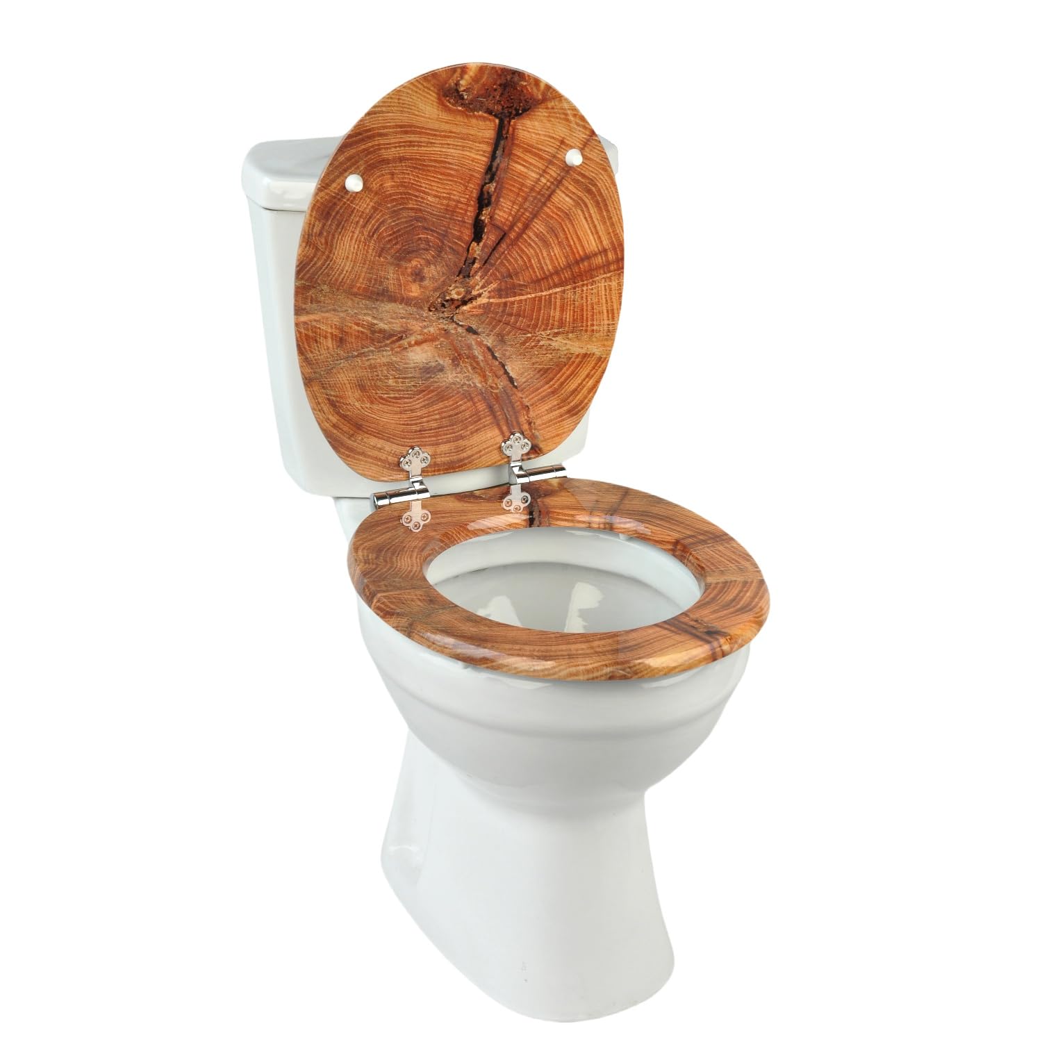 SINOBATH H264-S03 - Sedile WC con sistema di abbassamento automatico, interno in legno MDF