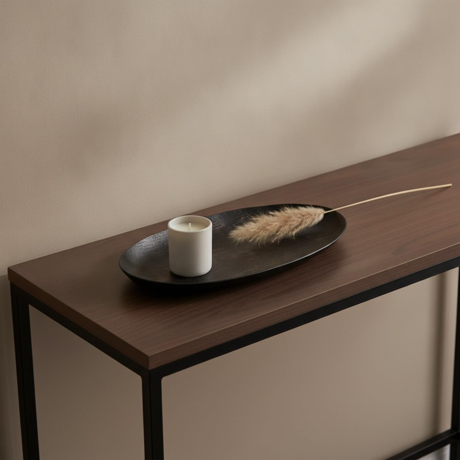 Vassoio Portafrutta in Alluminio Martellato Portafrutta Stile Antico Vassoio Decorativo per Tavolino da Caffè, 33 19 H2.5cm, E款 Nero Medio