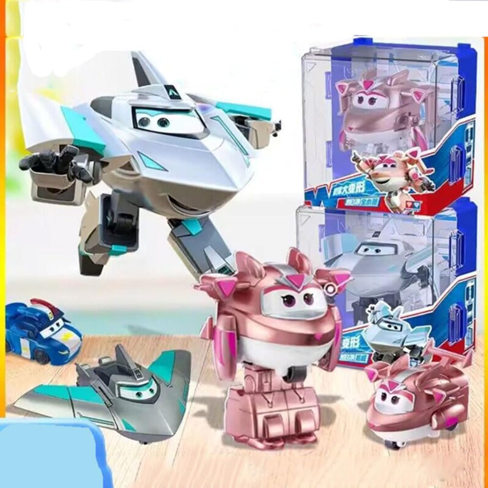 Amazon.co.jp: L 12 CM変形ロボットスーパーウイング新おもちゃ男の子