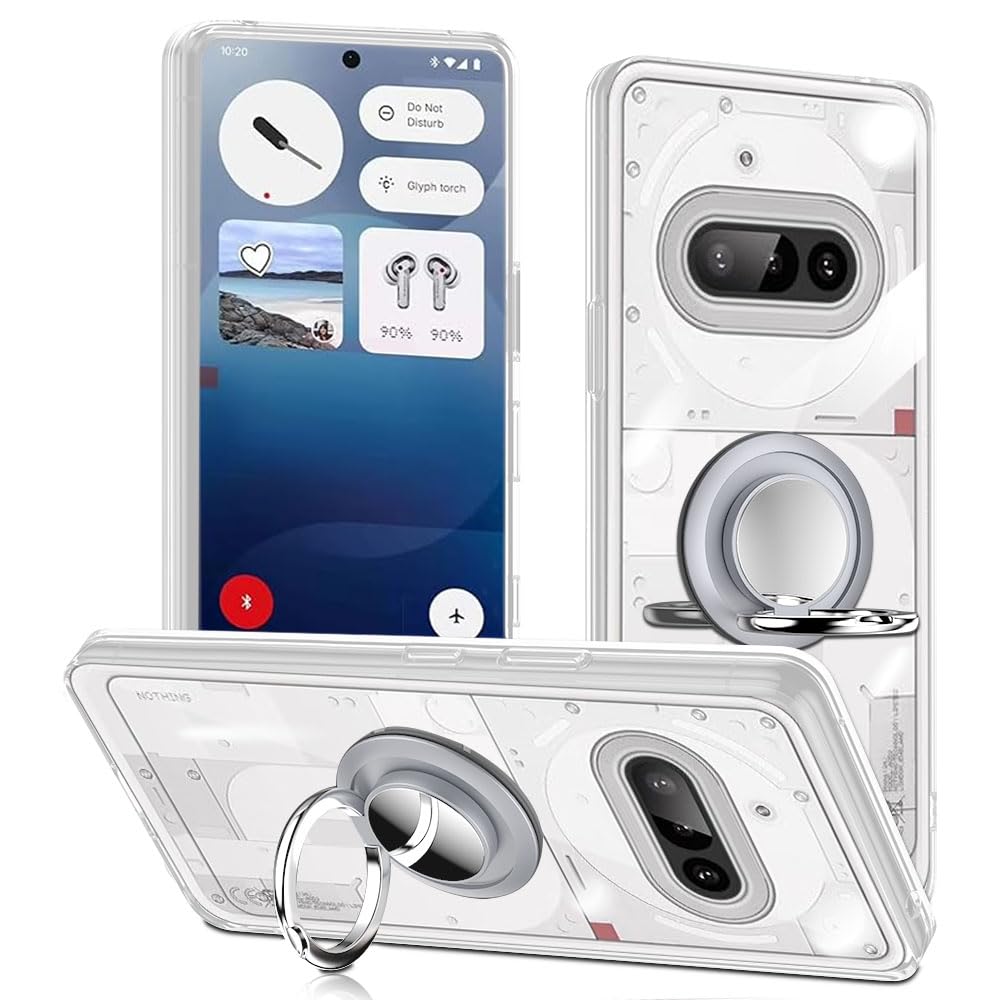 Amazon.co.jp: 対応 Nothing Phone 3a ケース リング付き 透明