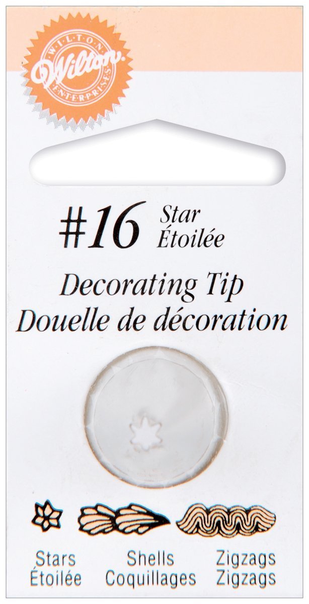 Wilton Decorating Tip Spritztülle, #016 Open Star Carded