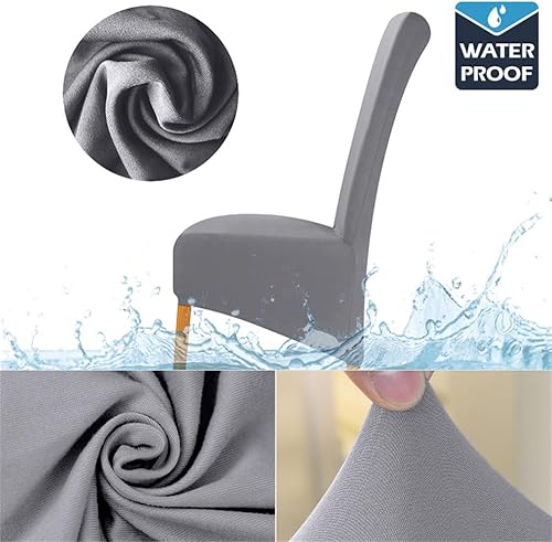 Miniatura 5 de Funda para silla grande elástica para sillas de comedor para cocina, con respaldo alto, fundas para sillas de respaldo largo para el hogar, hotel,