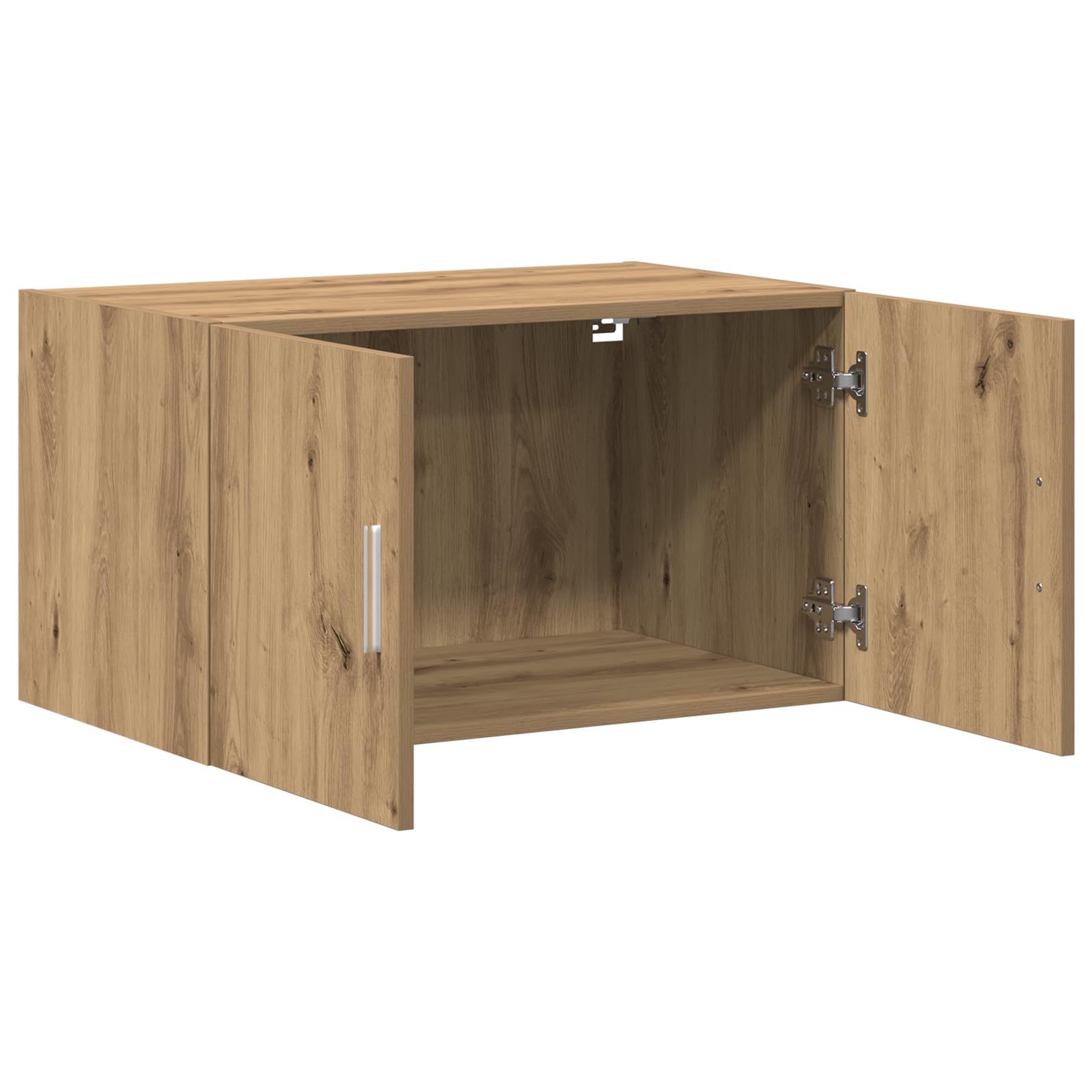Armadietto da parete rustico in rovere Artisan, 70 x 42,5 x 40 cm, in legno e rovere massiccio, elegante armadio buffet con ampio scomparto per utensili da cucina, robusto