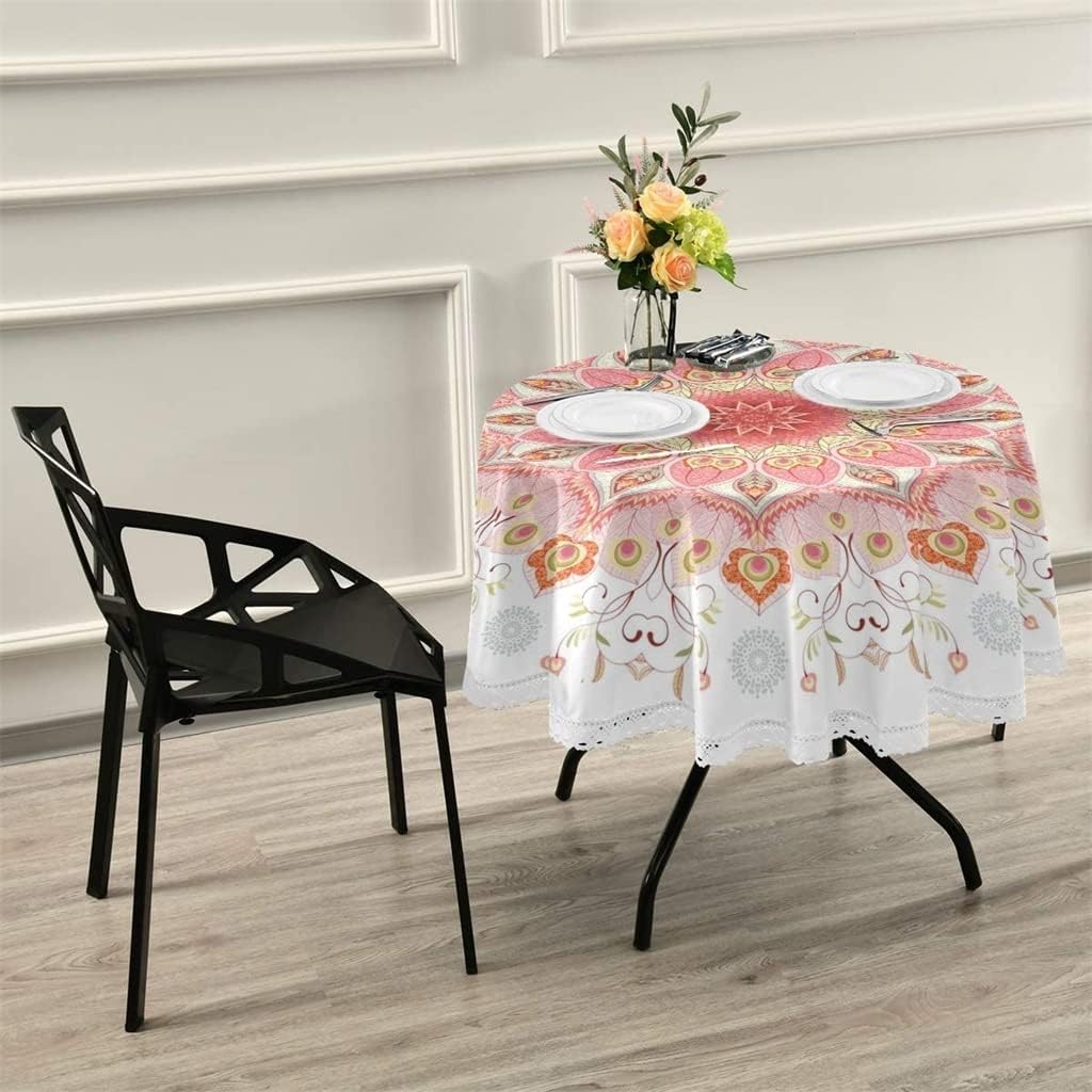 Flower Round Dinner Table Cloth White Lace Table Cloth Party Home Decoration
