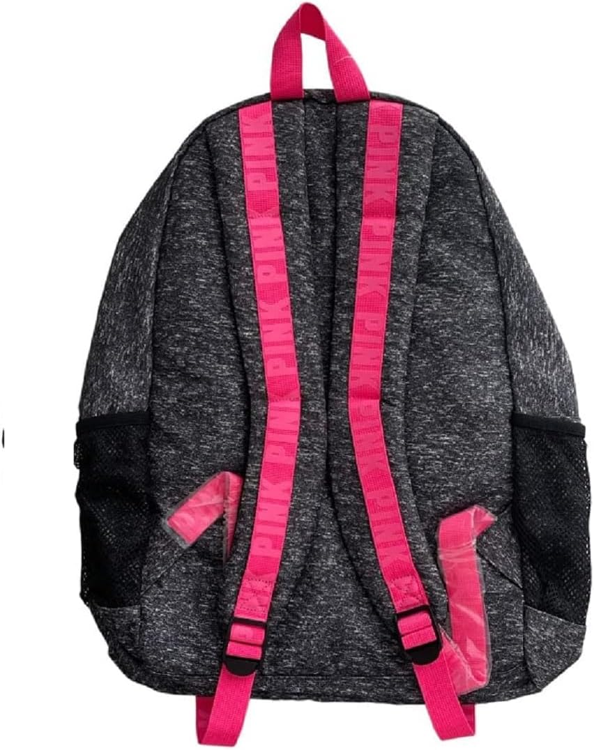 SOLD OUT ONLINE - - FULL SIZE - GREY MARL WITH HOT PINK ACCENTS. - COLLEGIATE BACKPACK, CAMPUS BACKPACK