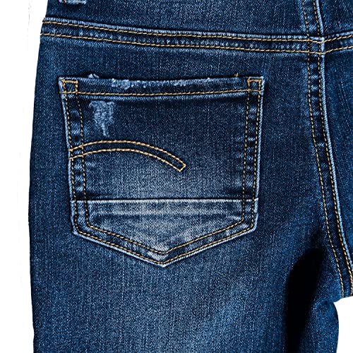 Calça jeans KIDSCOOL SPACE Big Boys, faixa elástica interna rasgada, calça jeans slim fit, azul prof