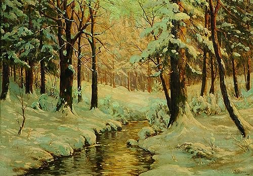 Decoration murale foret d'hiver MSTECO pour habiller un mur