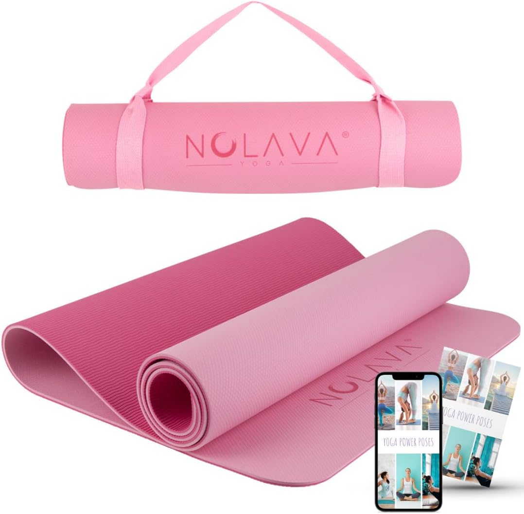 NOLAVA Yoga Mats & Complete Sets - TPE, Non-Slip - Includes Mat, Blocks