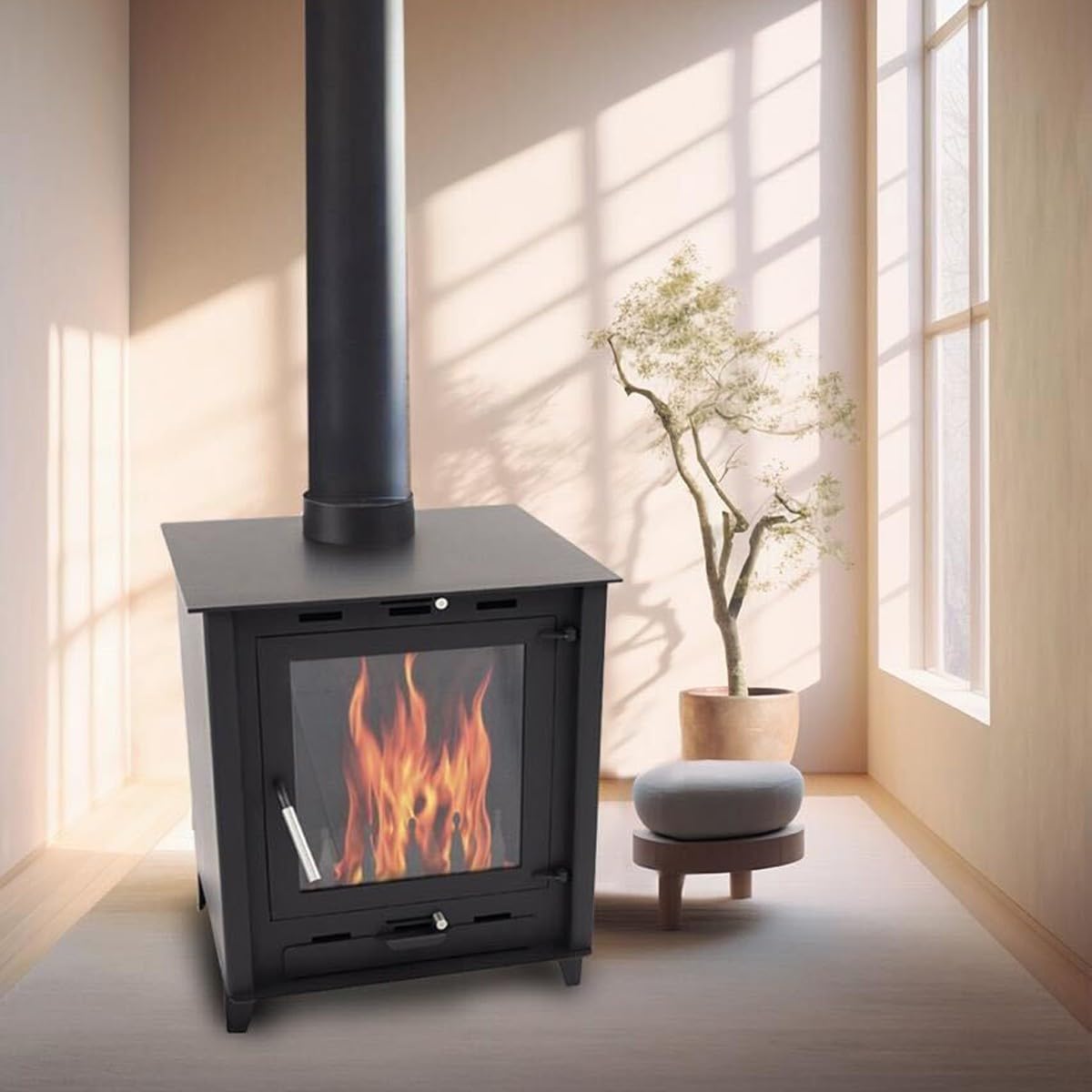 Poêle à Bois à Accumulation 8,8-12 KW - bûches de 45 cm