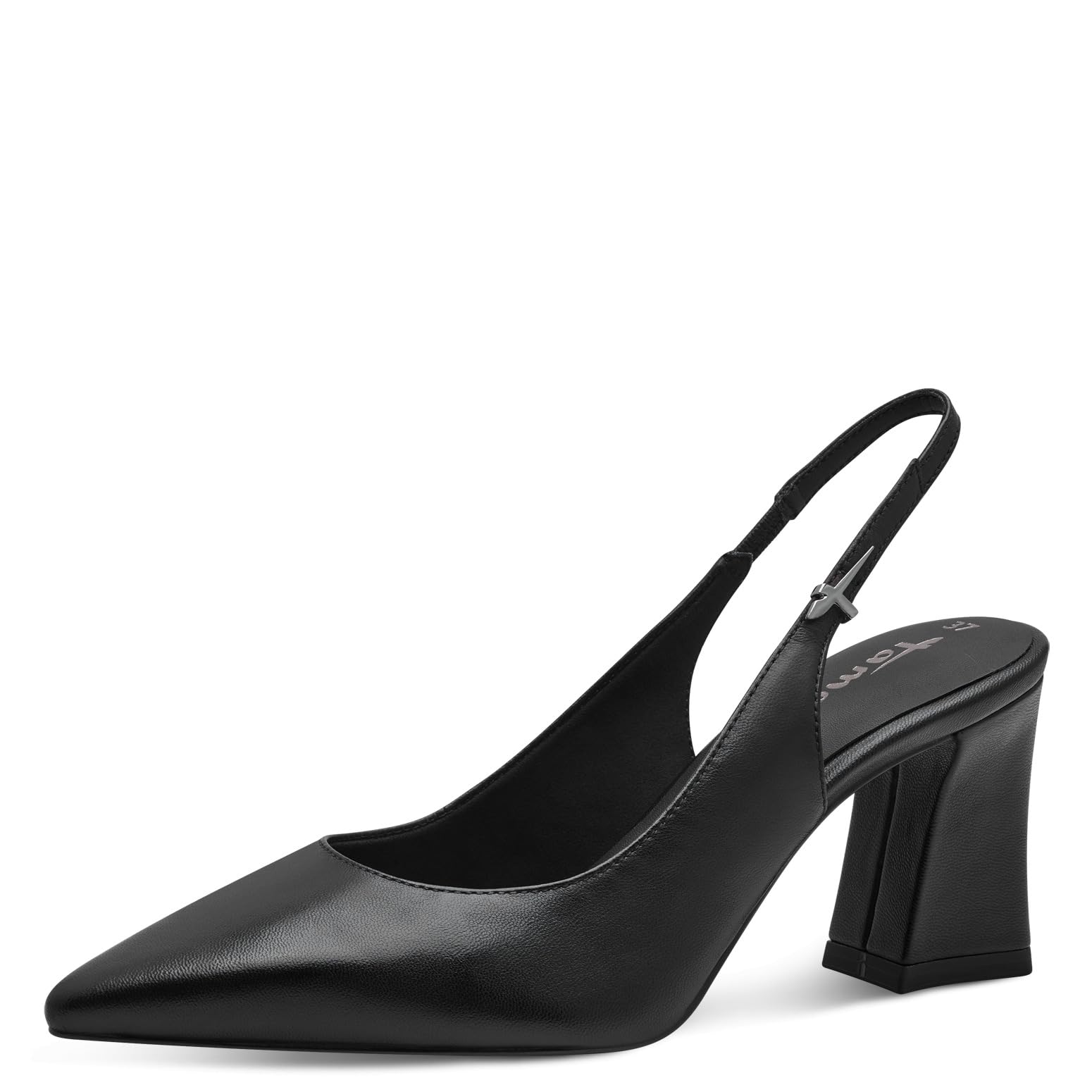 Tamaris Sling Women's Block Heel, Black (Black Leather), 3.5 UK