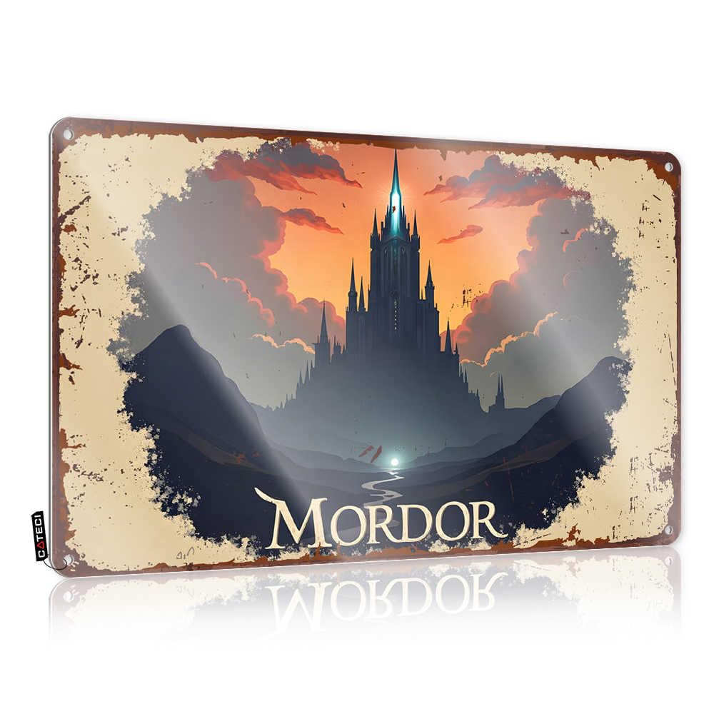 Fzfn Boys Colour Cool Wall Art Room Decor Vintage Wall Decor | Mystic Castle Of Mordor: A Fantasy Landscape Trendy Nice For Camper Home Decoration(30X40cm)