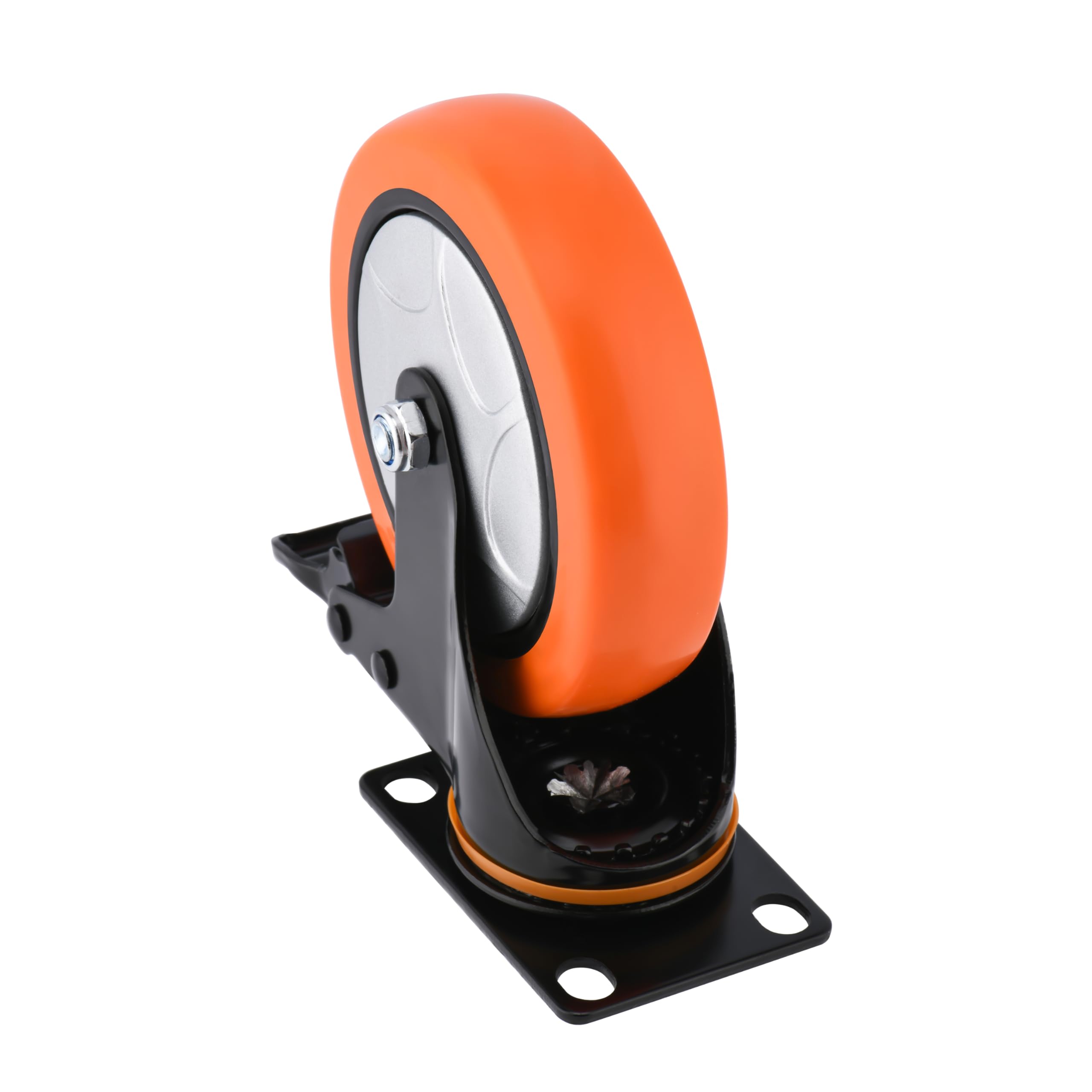 Moogiitools Ruedas Giratorias,Ruedas para Muebles Pesados con 4 Freno,4 Ruedas que No Dejan Marcas de Alta Resistencia - Ruedas Giratorias para Palets Engomadas (100mm-Hasta 800KG)