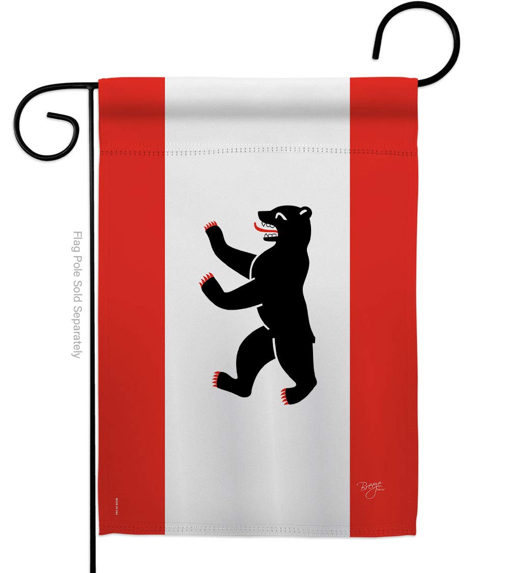 Breeze Decor G158232-BO Berlin World Nationality Decorative Vertical, Garden Flag 13"x 18.5", Multi-Color