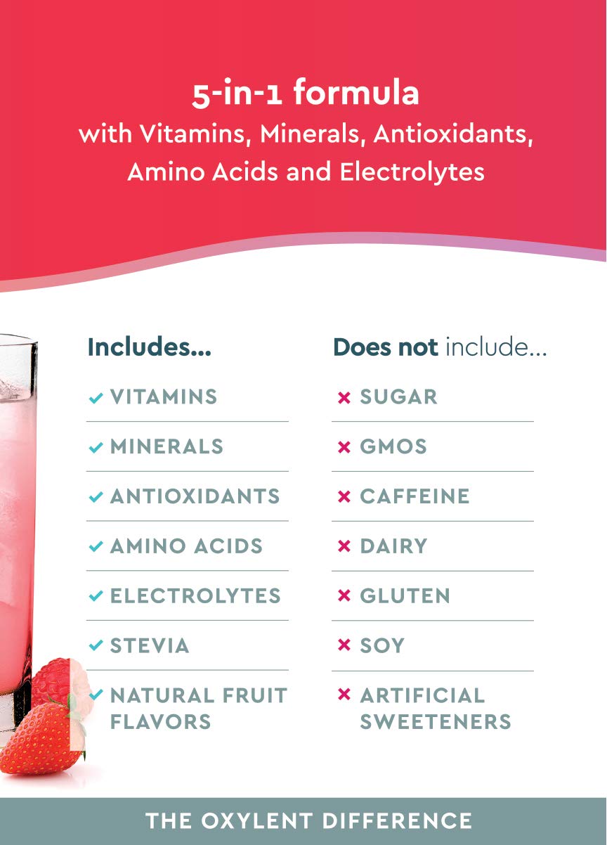 Oxylent 5in1 Multivitamin Powder Supplement Drink Mix SugarFree