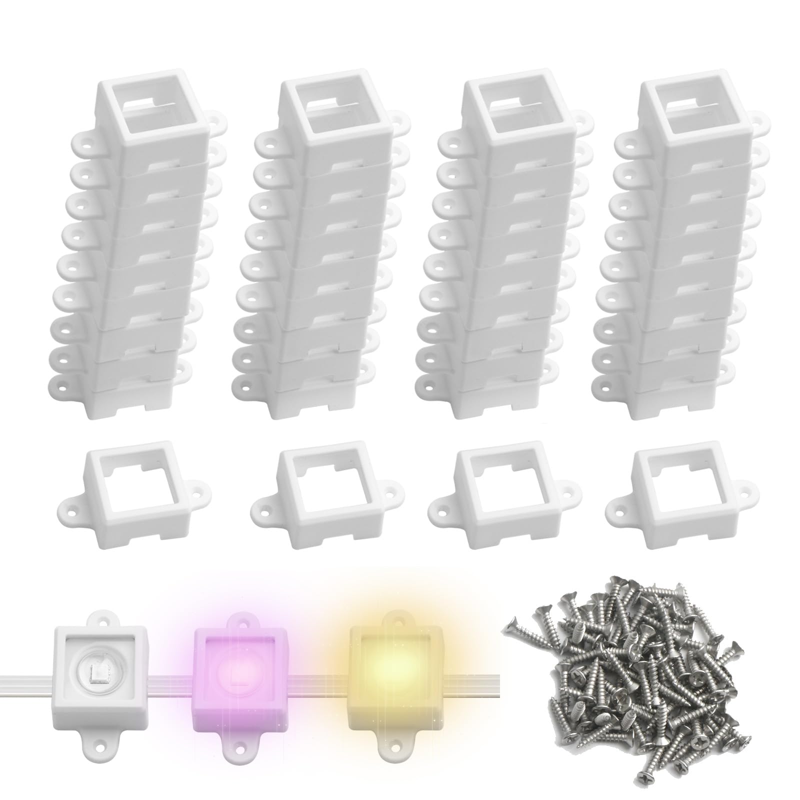 40 Sets Light Clips Upgraded Version for Govee Outdoor Light （Square） — Amazon image 8