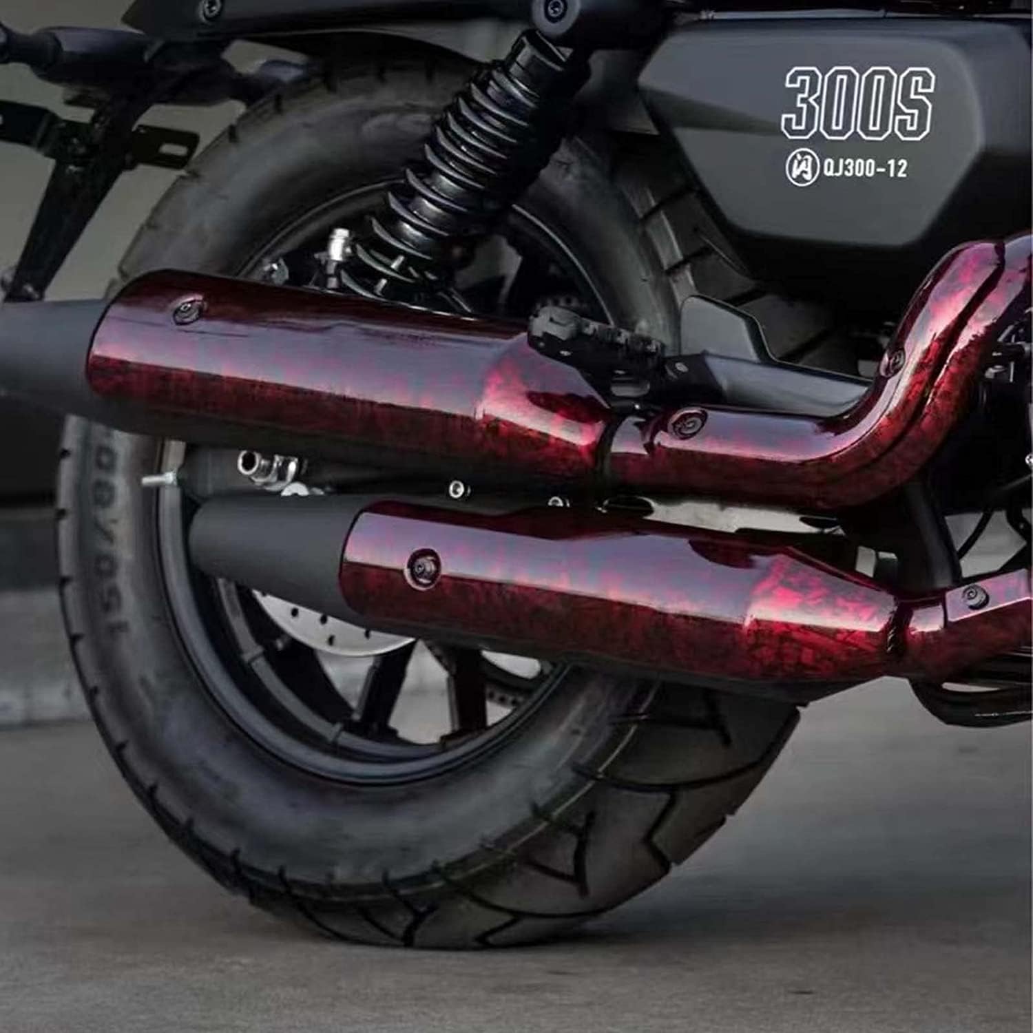 Red Forged Gloss Carbon Fiber Car Vinyl Wrap Roll Air Release Adhesive Film Decal Sheet DIY