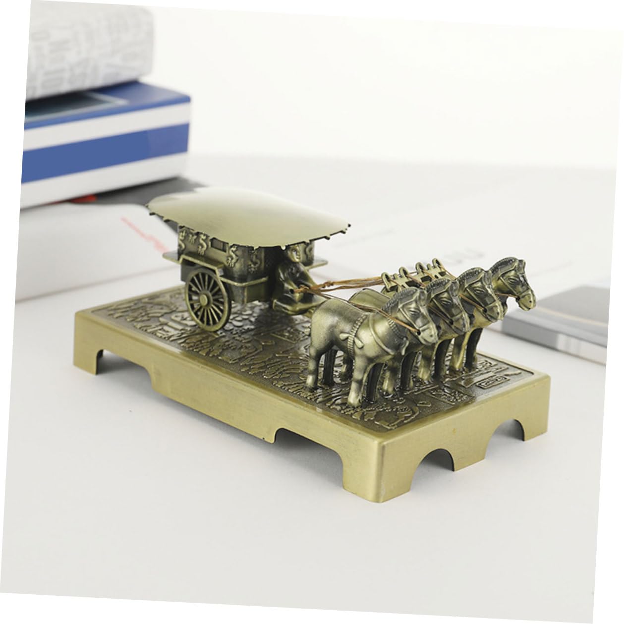Figura Decorativa de Guerreros de Terracota para Decoración de Escritorio Interior en Aleación de Zinc Estilo Retro y Diseño Único