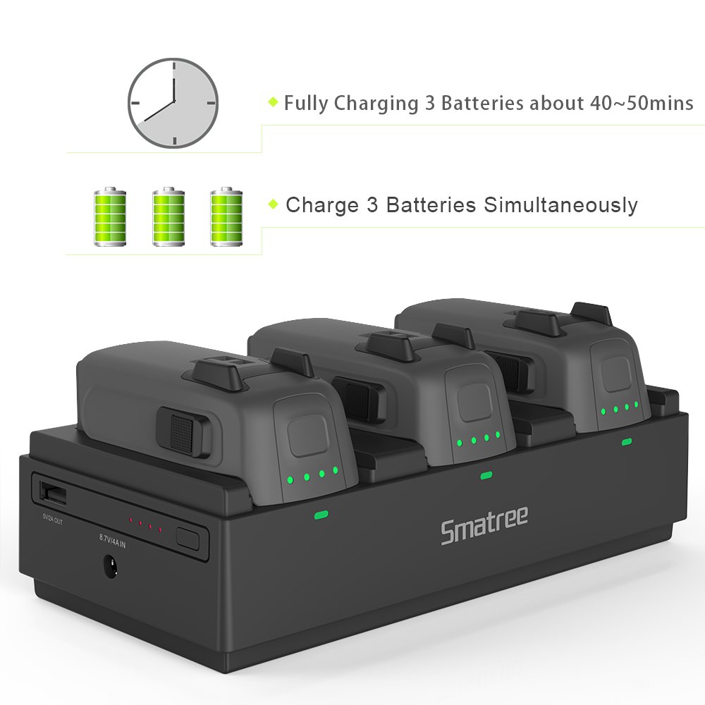 Spark Charging Station Dji Drone Spark Battery Smatree Sp90 Top
