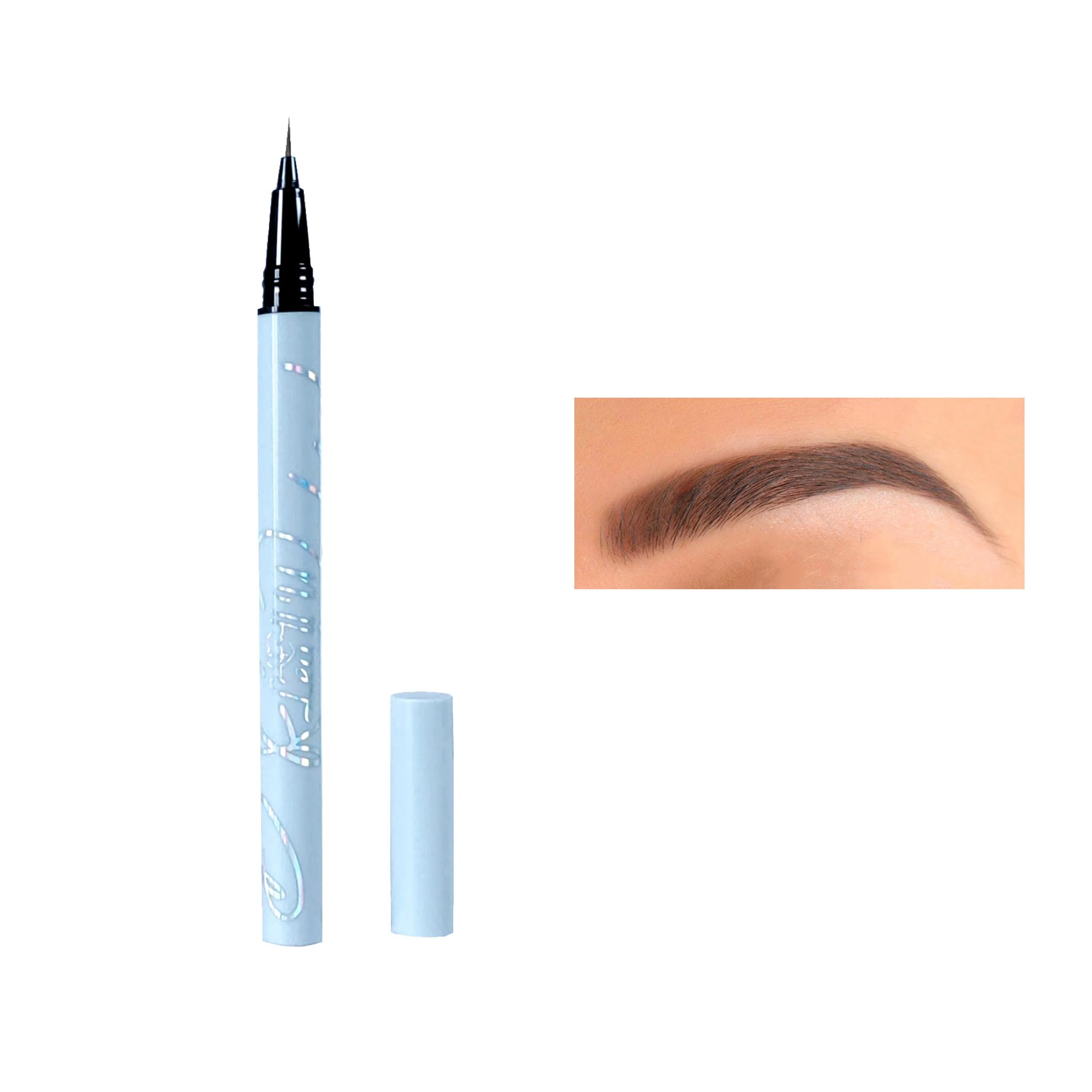 Ultra-fine Eyebrow Pen - Waterproof Lift & Snatch Liquid Eyebrow Pen, 5 Colors, Dark Brown, Long Lasting Smooth Soft Eye Brow Tint